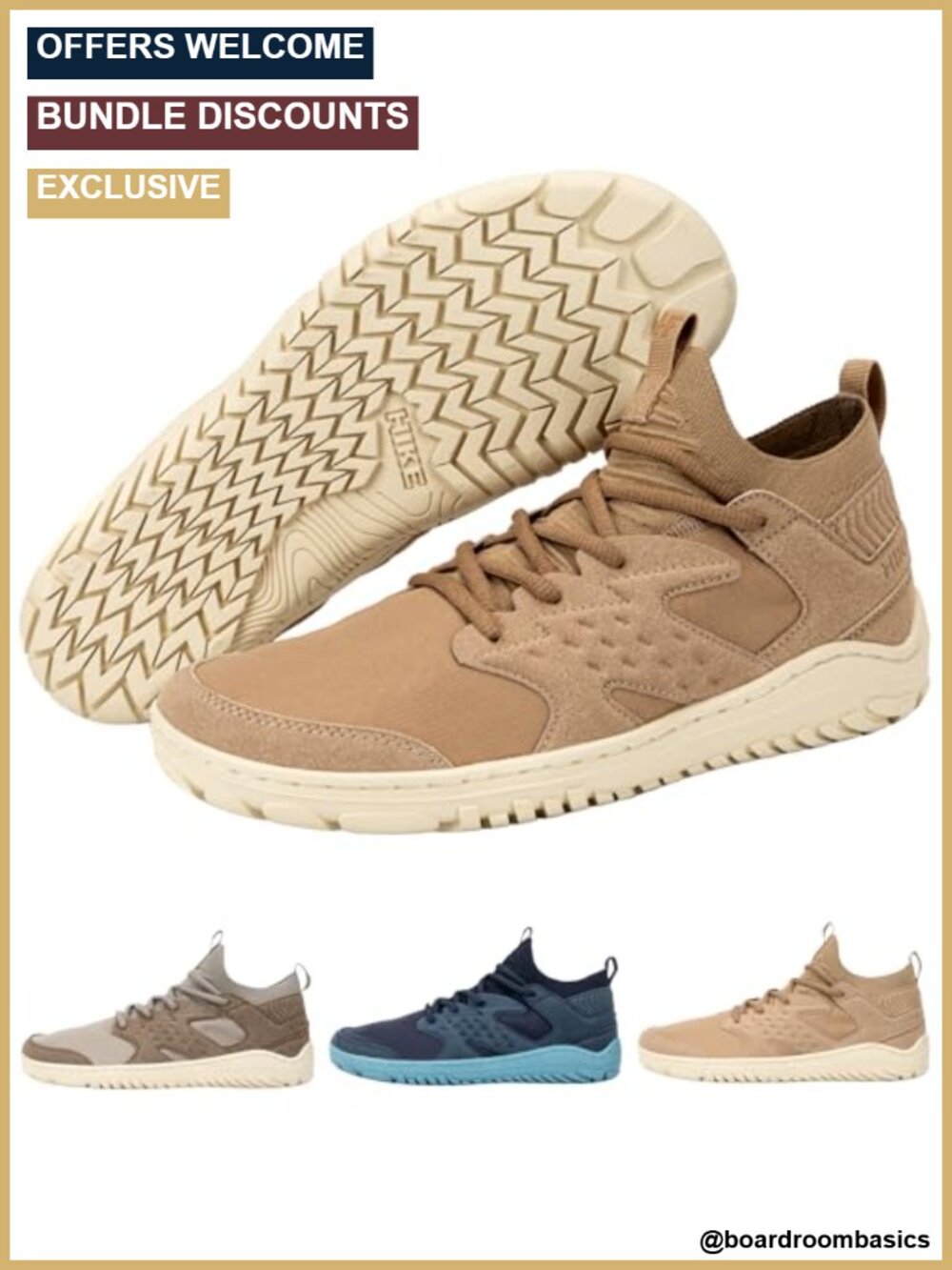 Wide Toe Box Barefoot Hiking Boots Mid-Cut Zero-Drop Minimalist